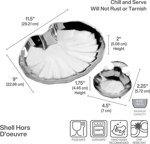 Wilton Armetale® Shell Small Sauce/Hors d'Oeuvre...