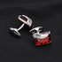 Create idea Pair of Red Crystal Cufflinks Fashion Classic Shirt Cufflinks Sleeve Cuff Link Jewelry Delicate Gift for Men Father Groom Clothing Dec...