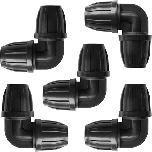 CARPATHEN Drip Irrigation Elbow Fittings 5/16-5 Pcs Drip Irrigation Connectors for Drip Irrigation Tubing (.42" OD x .30" ID) - Irrigation Parts f...