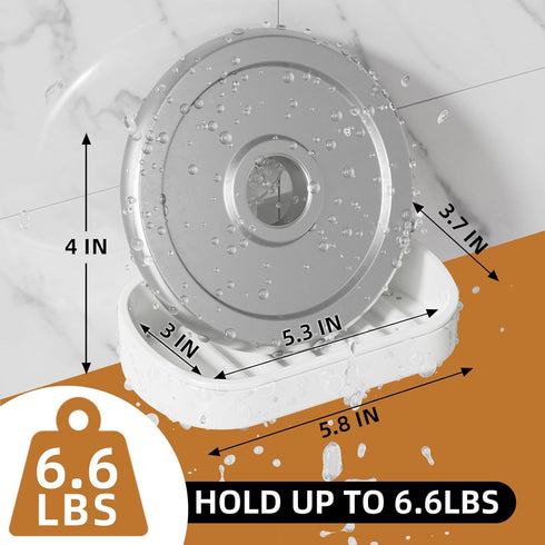 LEVERLOC Soap Dish Holder for Shower Suction Cup Wall Mounted Self Draining NO-Drilling Removable Bar Soap Sponge Holder for Bathroom Bathtub Kitc...
