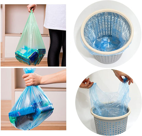 Small Trash Bags, Strong Waste Bags Small Garbage Bag, Thicken Bin Bag Unscented Bin Liner Suitabl for Bedroom Kitchen Bathroom Color Trash Can Li...