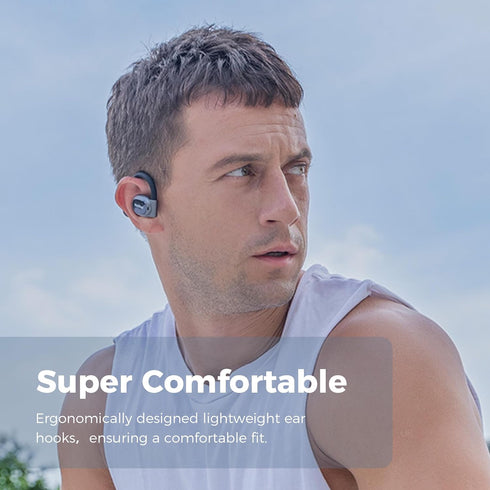 Open Ear Headphones Lightweight Wireless Bluetooth Headphones 55H Playtime Open Ear Earbuds Bluetooth 5.3 Touch Control Air Conduction IPX7 Waterp...