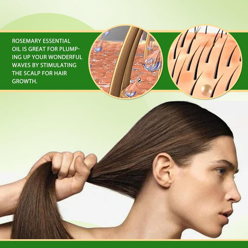 Organic Rosemary Oil Combo for Hair Growth, Discover Natural Hair Care with 1.01fl oz Essential Oils, Ideal for Scalp Massage, Skin Care, and Arom...