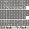 1.5 Inch Alphabet Letter Stencils - 70 Pack Letter Number Stencil Templates with Signs for Painting on Wood, Reusable Calligraphy Letters and Numb...