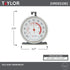 Taylor 5932 Large Dial Kitchen Cooking Oven Thermometer, 3.25 Inch Dial, Stainless Steel, Oven Thermometers, Silver - 2 PACK...
