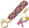 Wristlet Keychain with Initial Letter Colourful Braided Cute Wrist Lanyards Strap for Keys Wallet Handbag Phone...