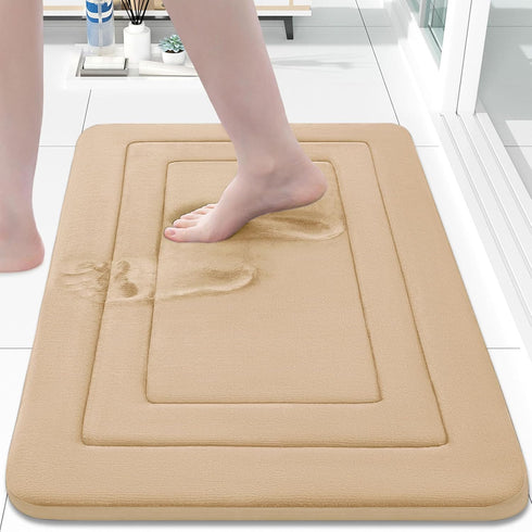 Arotive Memory Foam Bathroom Rug Mat 24x16, Ultra Soft and Absorbent Bath Mat, Machine Wash Dry, Comfortable Bath Rug Carpet for Bathroom Floor, T...