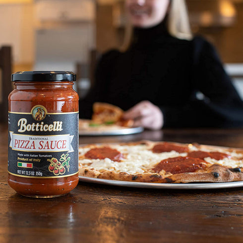 Botticelli Premium Italian Pizza Sauce for Authentic Italian Taste - (Pack of 2) - Made in Italy, Low Carb, Low Sugar, Keto-Friendly Premium Itali...