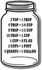 Kitchen Conversion Chart on Jar Magnet Standard Conversion Chart Décor Cooking Measurements for Food Measuring Easy to Read Recipe Baking Tools Ac...