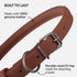 CollarDirect Rolled Leather Dog Collar, Soft Padded Round Puppy Collar, Handmade Genuine Leather Collar Dog Small Large Cat Collars 13 Colors (18-...