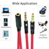 SaiTech IT 3.5 mm Exclusives Headphone Splitter for Computer 3.5mm to 2 Dual Mic Audio Y Splitter Cable Smartphone Headset to PC Adapter, Tablet (...