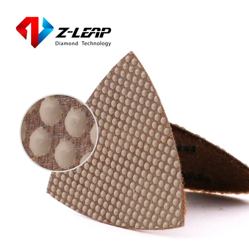 Resin Triangular Sanding Polishing Pads for Oscillating Tools Sandpaper Sheet Porcelain Stone Glass Ceramic Discs 3"(80mm) 3000 Grit-2pcs...