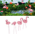 Pink Flamingo Yard Ornament Stakes, 4pcs Mini Lawn Plastic Flamingo Statue with Metal Legs for Sidewalks, Outdoor Garden, Luau Party, Tropical Par...