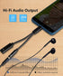 2 in 1 USB C to 3.5mm Headphone Audio and Charger Adapter, Type c to Aux Hi-fi Audio with PD 60W Fast Charge for iPhone 15 Plus, Galaxy S23 S22, P...