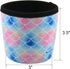 4 Pack Ice Cream Pint Size Ice Cream Sleeves Neoprene Cover with Spoon Holder Cover (Plant+Fish scales)...