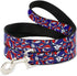Buckle-Down Pet Leash - Steal Your Face Stacked Red/White/Blue - 4 Feet Long - 1.5" Wide...