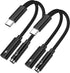 USB C to 3.5mm Headphone and Charger Adapter for Samsung Galaxy A55 A35 S24 S23 Ultra A15 A54 S22 S21, 2 in 1 USB Type C to Aux Audio Jack Adapter...