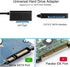 SATA to USB 3.0 Adapter, USB to SATA III Cable External Hard Drive Converter for 2.5 3.5 inch HDD/SSD Data Transfer Support UASP includes 12V/2A P...