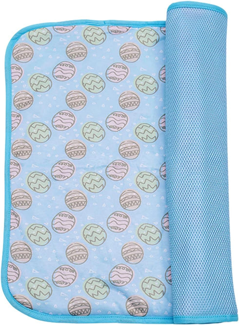 SEIS Dog Ice Pad Ice Silk Cats Kennel Mat Pet Cooling Pad Summer Cool Bamboo Mat Breathable Pad (Blue, S...
