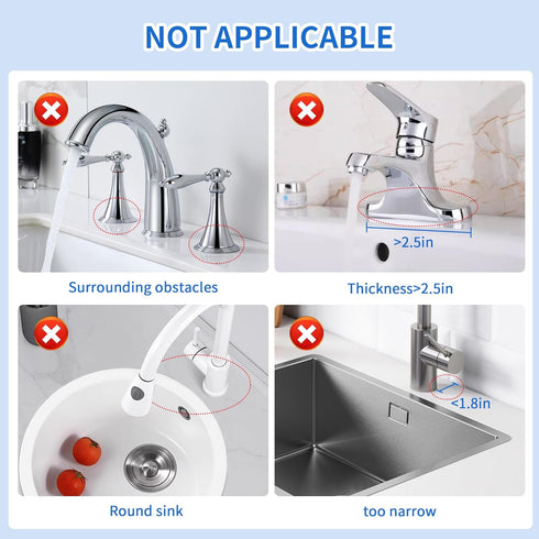 Silicone Sink Splash Guard 12 inch Sink Protectors for Kitchen Sink Faucet Handle Drip Catcher Mat for Bathroom Countertop Protect Sponge Holder, ...