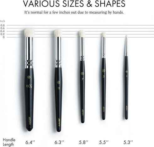 ARTIFY Drybrush Set of 5 Sizes: Expert Series Dry Brush for Effortless Miniature, Model, Ceramics, Citadel Painting - Hobby Detail Small Acrylic O...