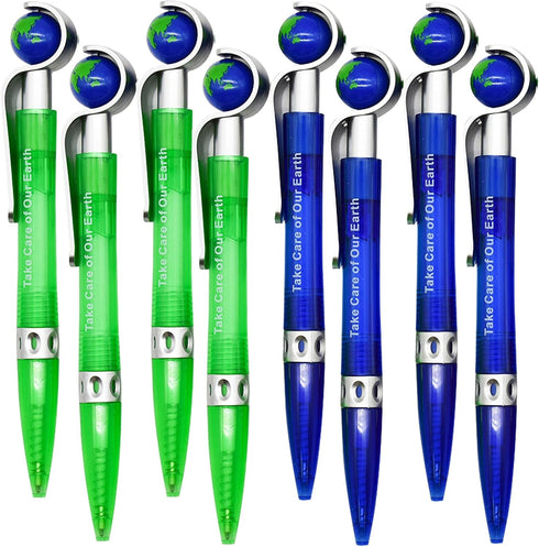 Maydahui 30 Pcs Cute Earth Pens Retractable Earth Globe Spins Pens Tellurion Shape Ballpoint Pens Black Ink Novelty Earth Day Favor Pens for Stude...