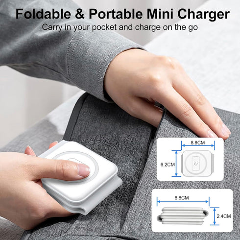 3 in 1 Travel Charging Station for Apple Multiple Devices, Magnetic Foldable Travel Charger for Multiple Devices for iPhone 15 14 13 12 Series & A...