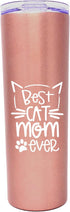 Brooke & Jess Designs Cat Tumbler - 20 oz Funny Cat Mom Gifts for Women - Insulated Mug for Coffee or Tea - Perfect for Christmas, Birthdays, Moth...
