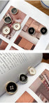12PCS Four-Eye Metal Button Suit Buttons Crafts Button Decorative Buttons for Sewing DIY (25mm, Black Gold)...
