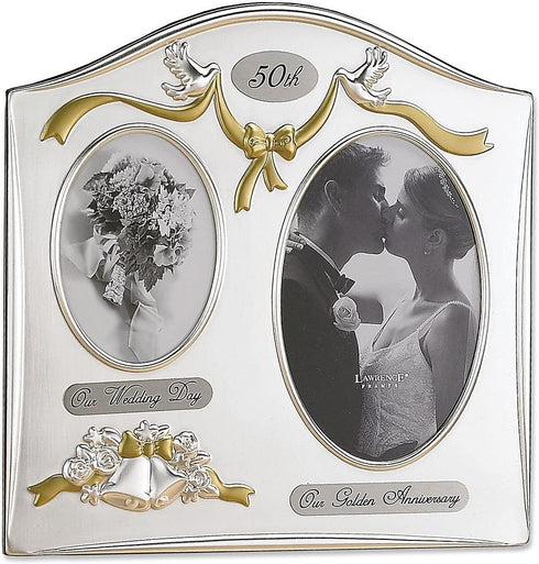 Lawrence 590143 Satin Silver & Brass Plated 2 Opening Picture Frame...