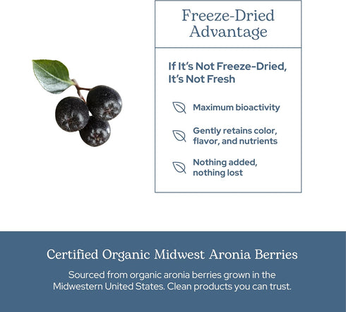 Eclectic Institute Raw Freeze-Dried Organic Aronia Berry Capsules | Supports Heart, Immune System, Digestive, and Urinary Tract Health | 90 CT (45...