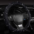 Women Fashion Black Velvet Bling Steering Wheel Cover with Black Diamonds, 15 inch Standard Glitter Rhinestone Car Wheel Cover Sparkling, Full Cov...