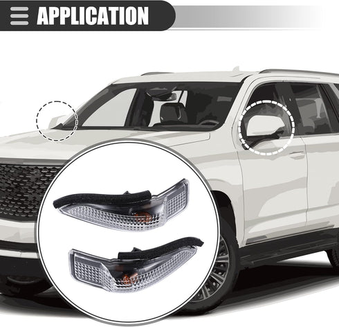 Motoforti Blinker Light, Rear Left Right Mirror Turn Signal Light Lamp, for Toyota Corolla 2014-2017, Plastic, 81740-52050, Black, 1 Set...