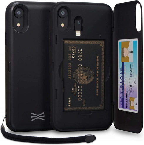 TORU CX PRO for iPhone XR Case Wallet | Protective Shockproof Heavy Duty Cover with Hidden Card Holder & Card Slot |Wrist Strap, Lightning Adapter...