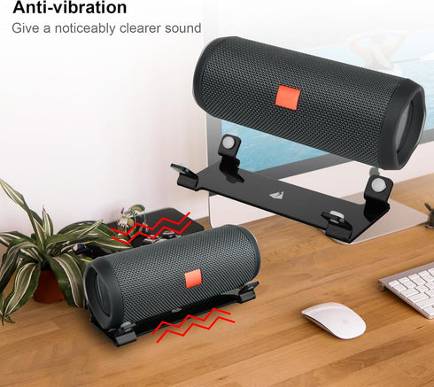 Desktop Stand for JBL Flip 4/FLip 5/Flip 6, TXEsign Acrylic Bluetooth Speaker Stand Holder Desk Display Stand Table Stand Holder for Cylindrical S...
