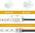 6 Pin LED Strip Connectors Solderless 10 Pack with 16.4ft Extension Cable 6 Conductor for Waterproof or Non-Waterproof 12mm Wide LED Strip Lights,...