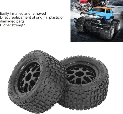 RC Tires, Replacement Plastic Frames 4Pcs Universal RC Wheel Strong Strong Cushioning Excellent Grip for Car Models...