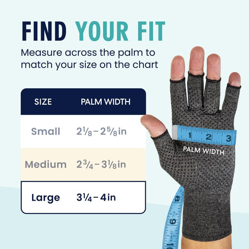 Dr. Frederick's Original Grippy Arthritis Gloves for Women & Men - Anti-Slip Compression Gloves for Arthritis Pain Relief - Large...