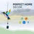Wind Chimes Hummingbird, Garden Small Wind Chime for Home, Party, Festival Decor, Glass Garden Decoration Indoor/Outdoor, Lifelike Hummingbird Bel...