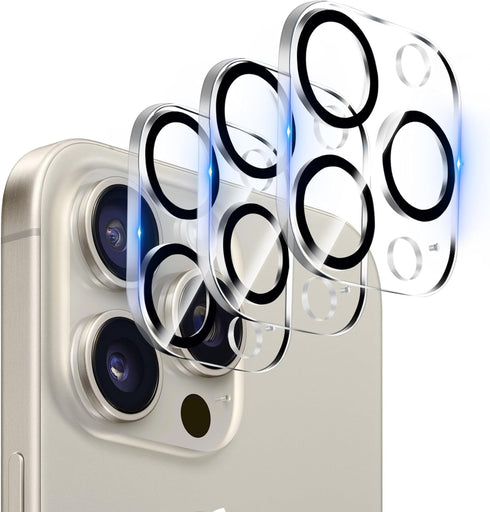?3 Pack?Dengduoduo Tempered Glass Camera Lens Protector for iPhone 15 Pro 6.1" & iPhone 15 Pro Max 6.7", Ultra HD, 9H Hardness, Anti-Scratch, Case...