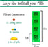 GMS 4 Times a Day Weekly Pill Reminder for Medications, Vitamins, Supplements and Other Pills - Includes 7 Removable Pill Boxes in a Flat White Tr...