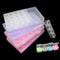Colorful 4 Pcs 28 Grids(112 Slots) Diamond Painting Storage Container, Plastic Clear Mini Organizer Boxes For Embroidery, Beads, Nail Art and Craf...