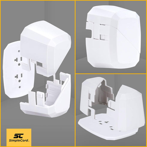 Outlet Cord Cover- Sliding Door Electrical Socket Protector- For Childproofing Safety & Prevents Unplugging- Deep Wall Receptacle Box by SimpleCor...