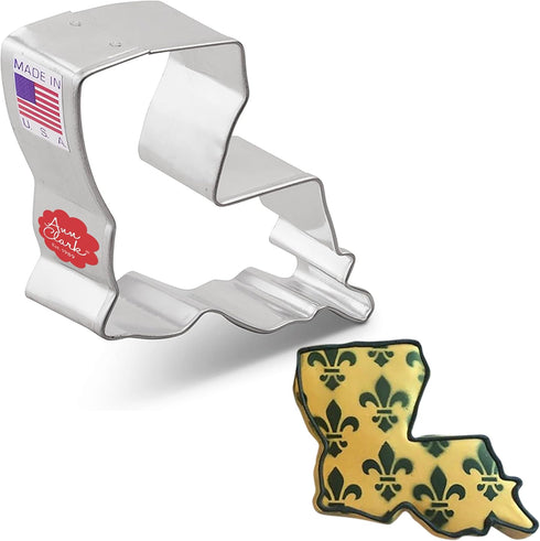 State of Louisiana Cookie Cutter 2.5" Made in USA by Ann Clark...