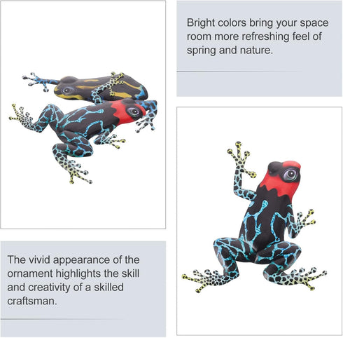 Veemoon Metal Frog Wall Decor, 2Pcs Frog Iron Wall Art Sculptures Art Frogs Wall Hanging Sculpture Decoration Outdoor Fence Art for Home Garden Be...