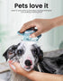 Silicone Dog Bath Brush Dog Shower Brush, Pet Shampoo Brush Scrubber Massage Dispenser, Soft Silicone Grooming Shower Brush for Short Long Haired ...