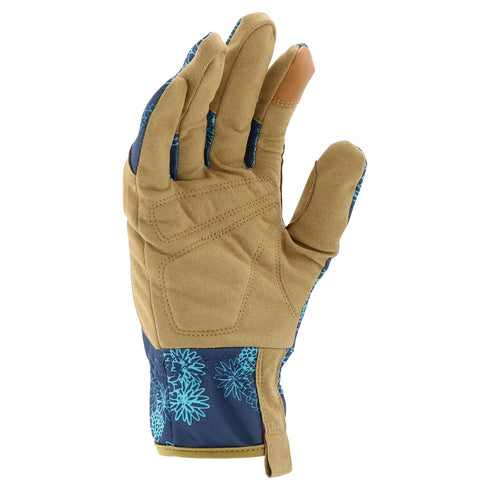 Miracle Gro Women's High-Dexterity Gardening Work Gloves, Touchscreen Technologies, Abrasion Resistant, Comfort, Blue/Tan, Small (MG86207/WSM)...