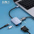 BENFEI USB C HUB 4in1, USB Type-C to HDMI VGA Adapter, USB C to USB Adapter, USB Type-C Power Delivery, Compatible with iPhone 15 Pro/Max, MacBook...