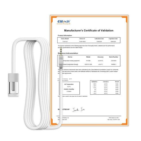 Elitech External Glycol Bottle Temperature Probe, Temperature Sensor Matches with RCW-360Pro Device only, Monitor -40~176?(-40~80?), Audio Plug Co...