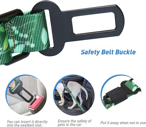 Hotsky Heavy Duty Dog Leash,Tactical Bungee Dog Leash with Car Seat Belt and Double Handle for Medium Large Dogs, 4-6ft Adjustable Shock Absorbing...